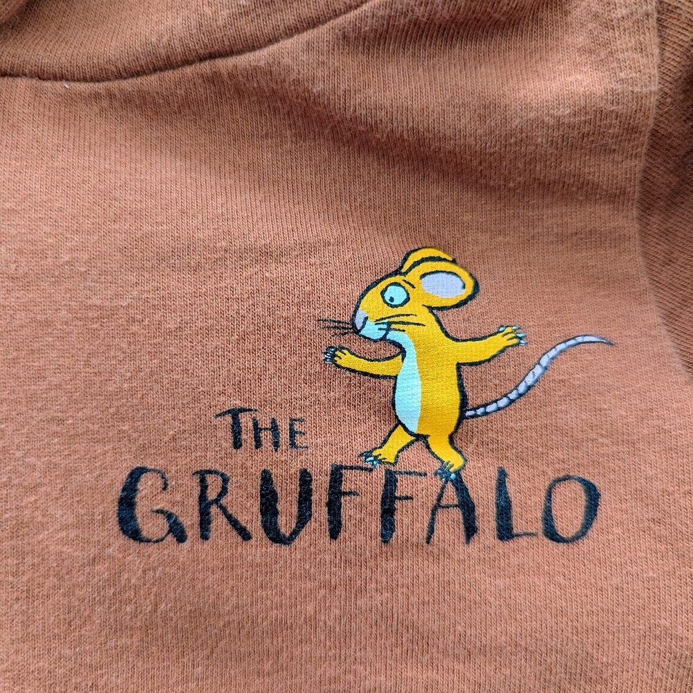 🏷️ Gruffalo Baby Hoodie Brown Character Mouse Ears Prickles 6-9 Months  Costume - Picture 4 of 10